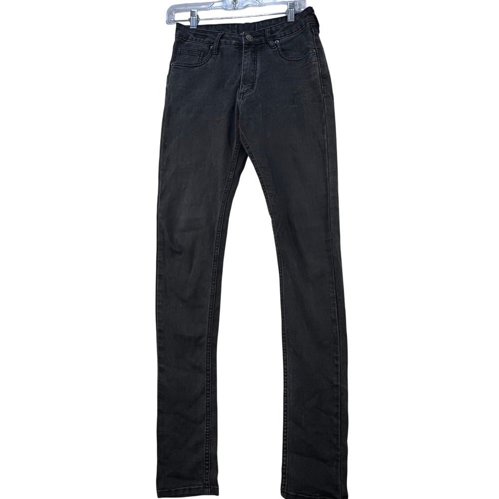 Court‎ Shop Skinny Jeans Women Size 26 Black Faded High Rise Grunge Indie Sleaze